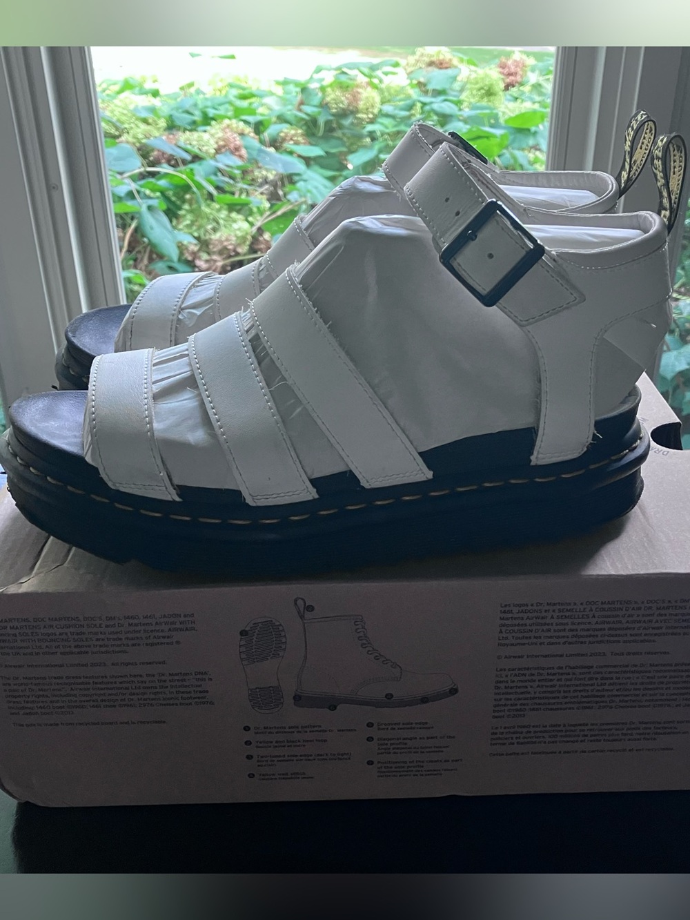 Dr Martens Blaire White Strappy Fisherman Sandals with Buckle 10
